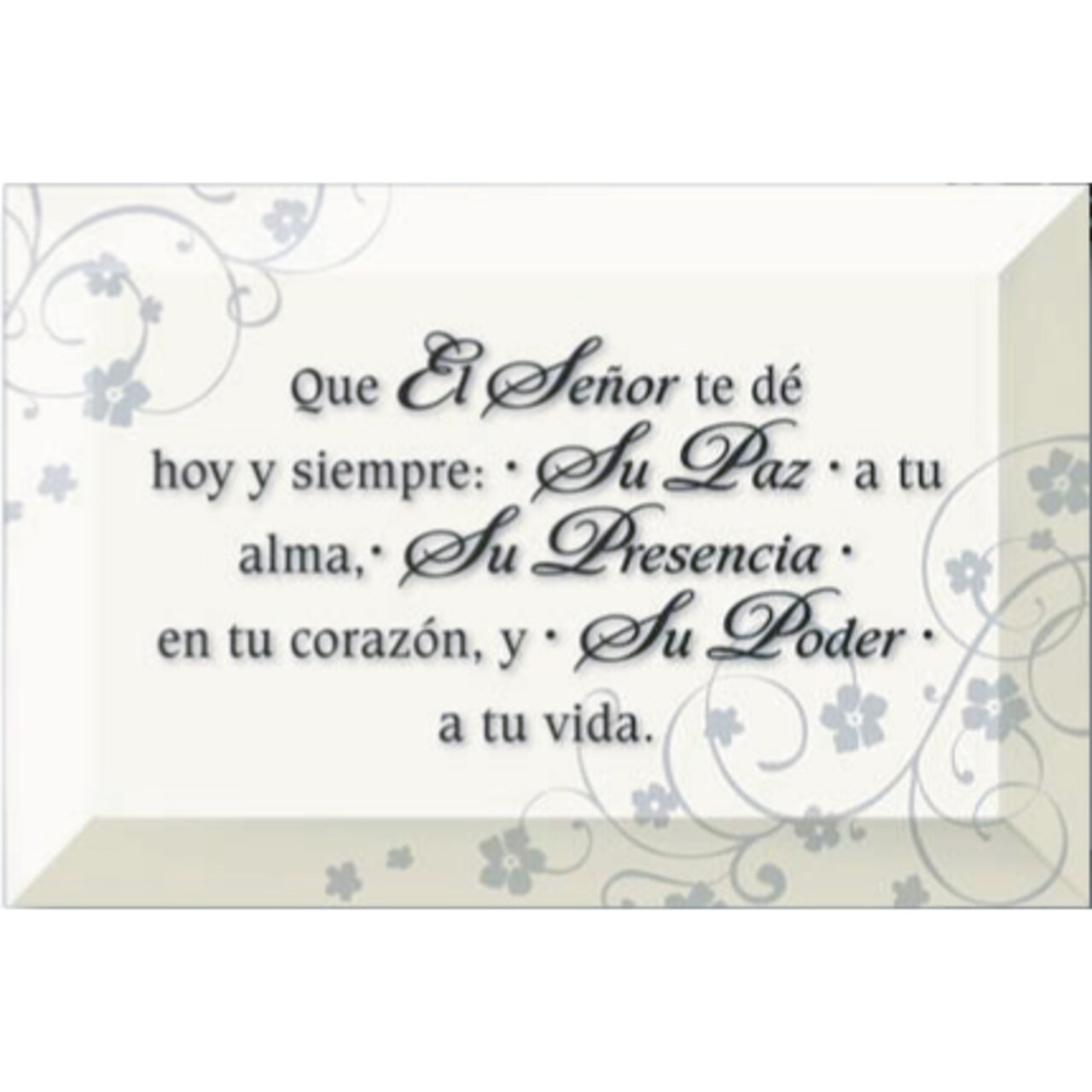 Dexsa Que El Señor Te Dé Hoy - May the Lord - Inspirational Saying in Spanish 4"x6" Glass Plaque with Easel